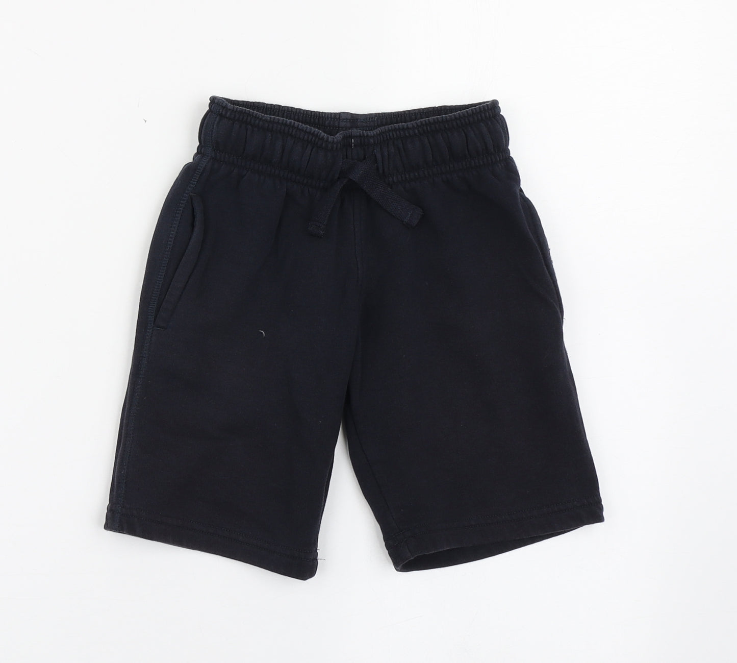 Marks and Spencer Boys Blue  Cotton Sweat Shorts Size 4-5 Years  Regular Drawstring
