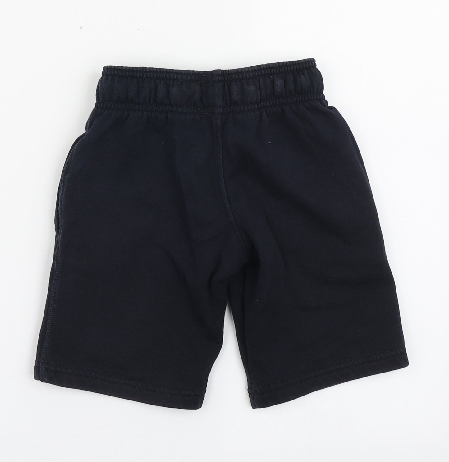 Marks and Spencer Boys Blue  Cotton Sweat Shorts Size 4-5 Years  Regular Drawstring