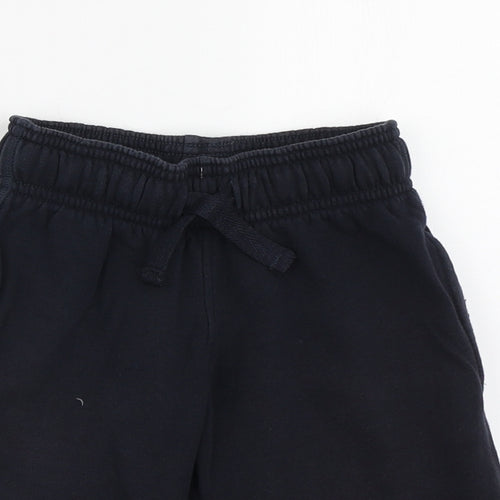 Marks and Spencer Boys Blue  Cotton Sweat Shorts Size 4-5 Years  Regular Drawstring