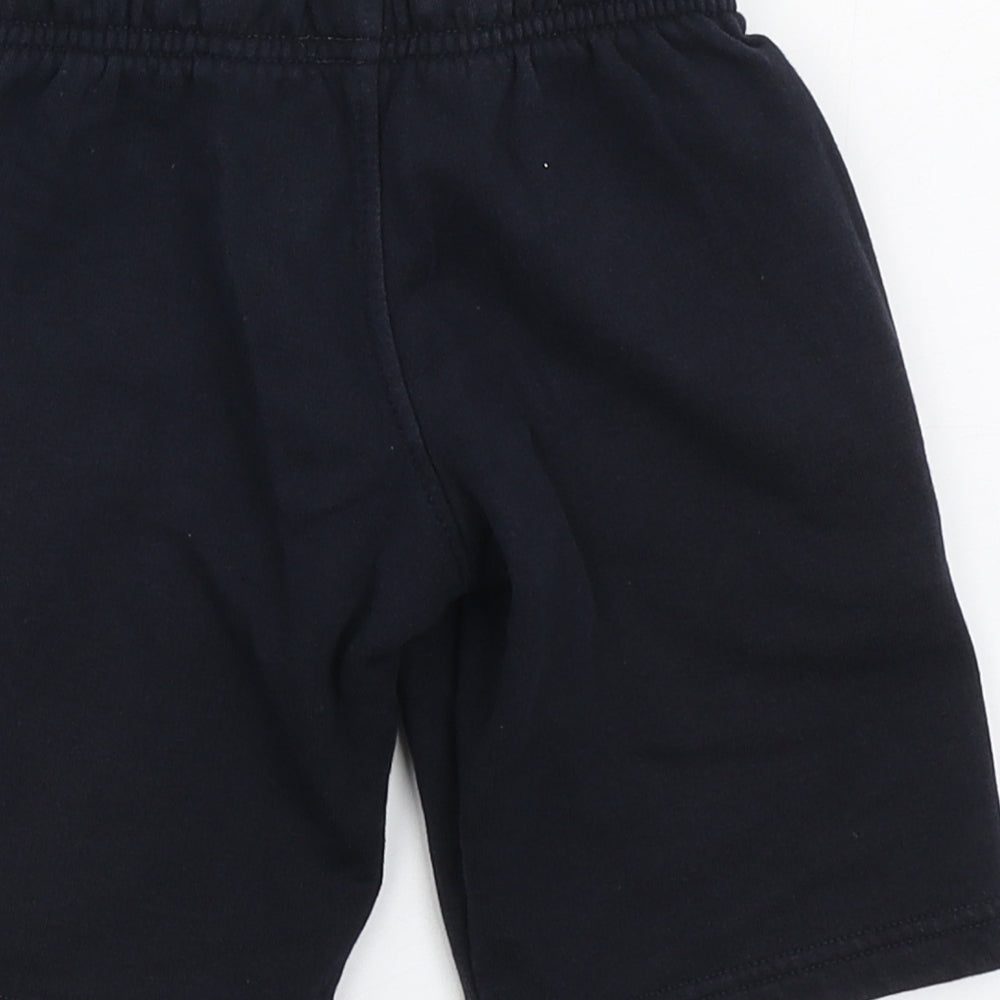 Marks and Spencer Boys Blue  Cotton Sweat Shorts Size 4-5 Years  Regular Drawstring