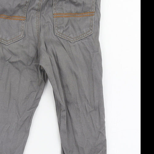 H&M Boys Grey  100% Cotton Jogger Jeans Size 6-9 Months  Button