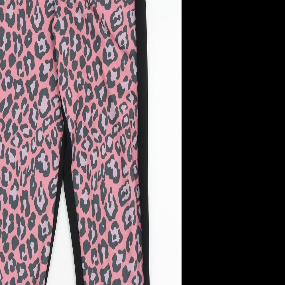 George Womens Black Animal Print Polyester Compression Leggings Size S L27.5 in Regular Pullover - Tickled Pink