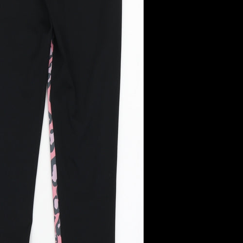 George Womens Black Animal Print Polyester Compression Leggings Size S L27.5 in Regular Pullover - Tickled Pink
