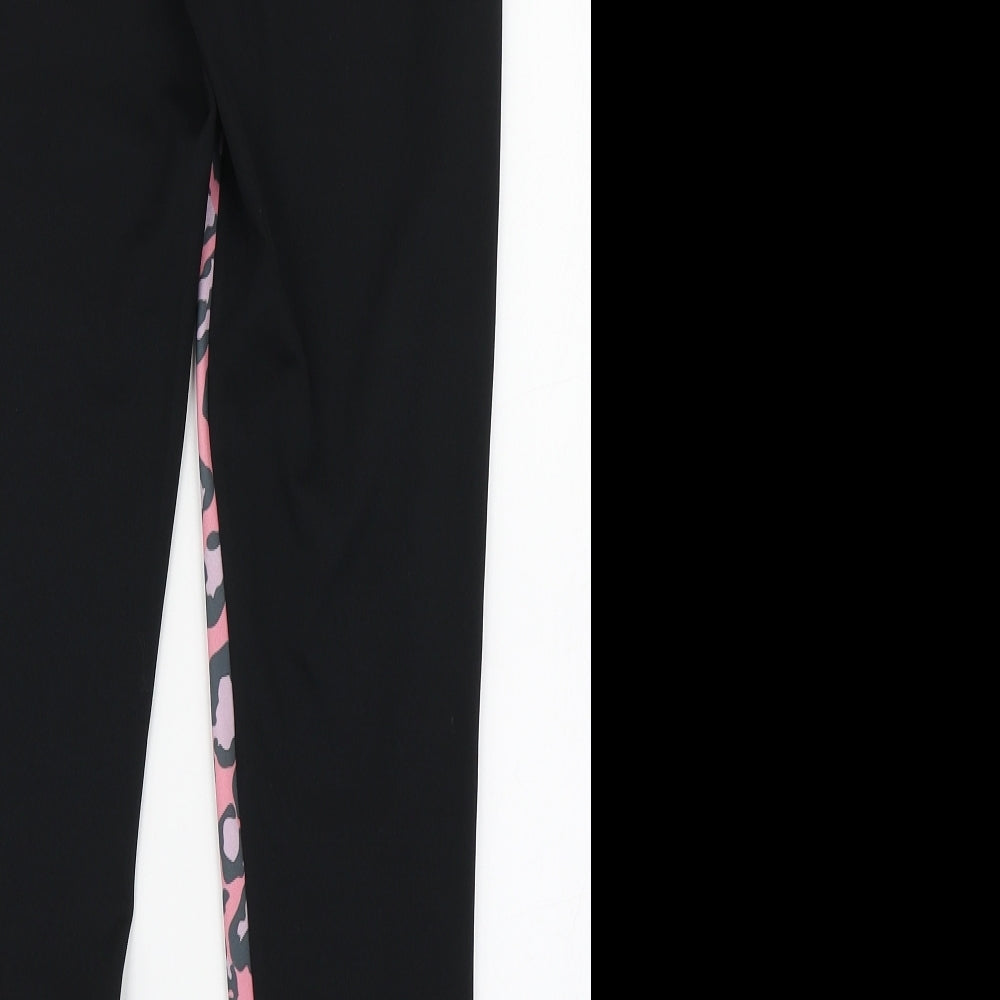 George Womens Black Animal Print Polyester Compression Leggings Size S L27.5 in Regular Pullover - Tickled Pink