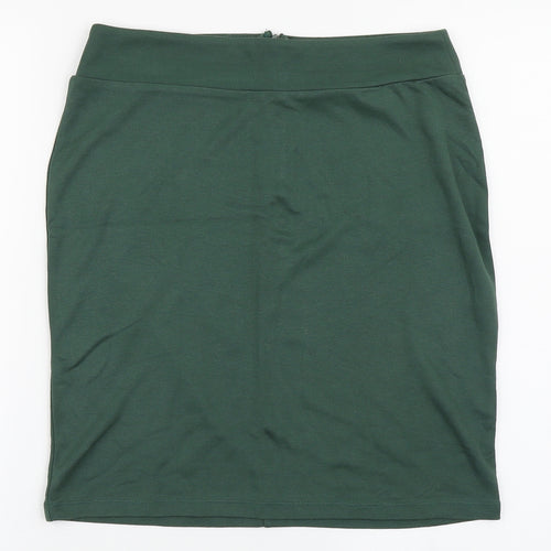 Body Flirt Womens Green  Polyester A-Line Skirt Size S   Zip