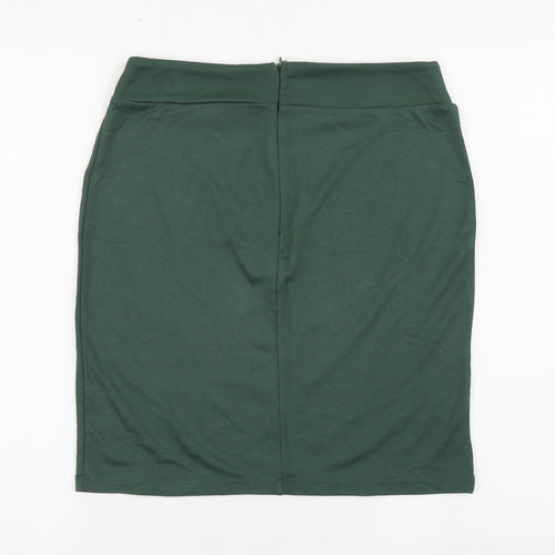 Body Flirt Womens Green  Polyester A-Line Skirt Size S   Zip