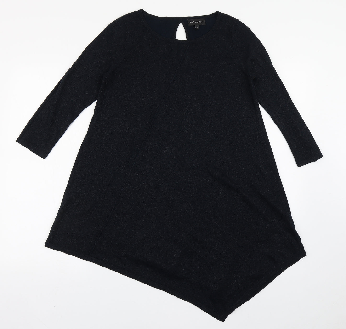 NEXT Womens Blue  Viscose Basic T-Shirt Size 10 Round Neck