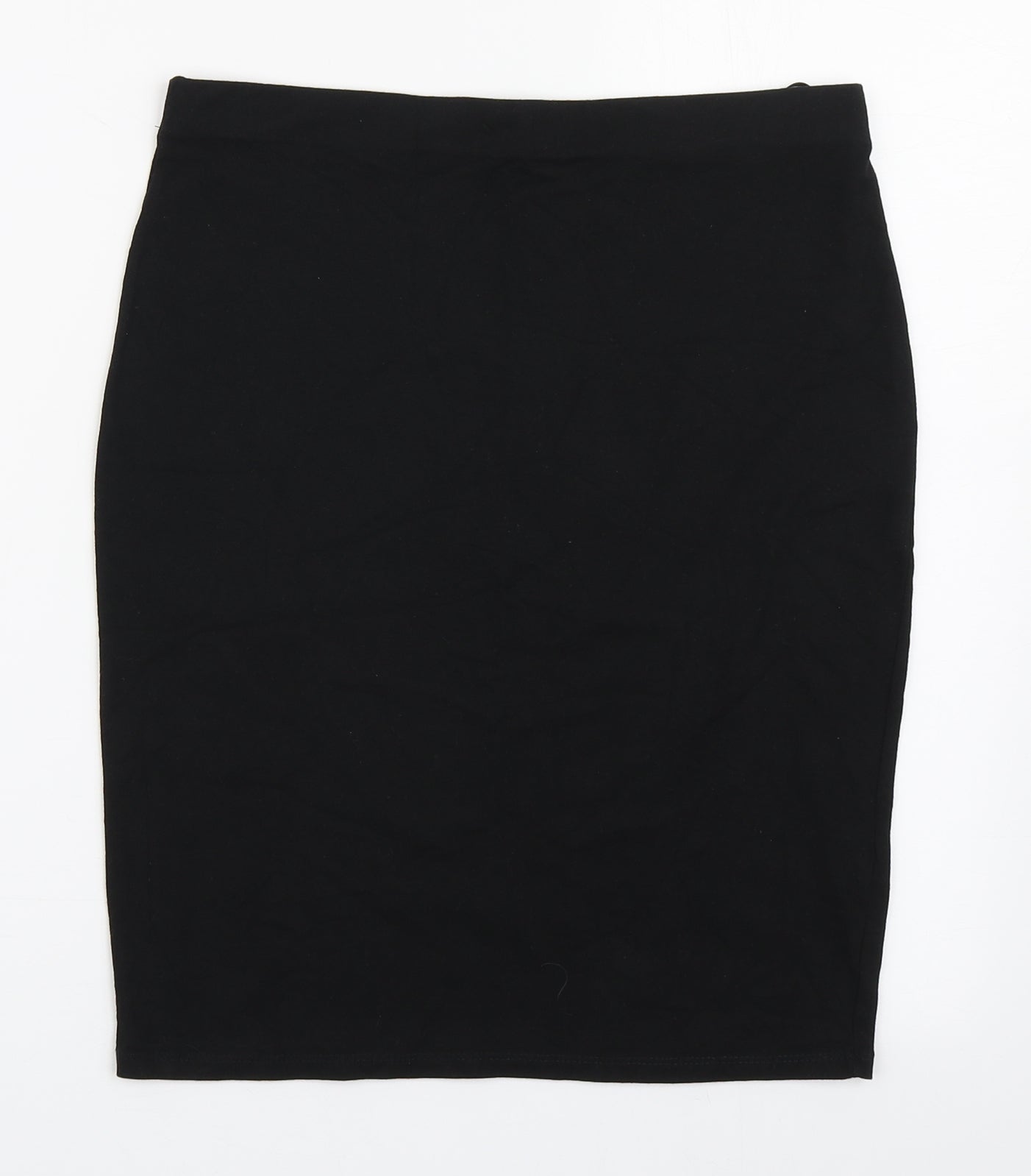 George Womens Black  Cotton A-Line Skirt Size 12