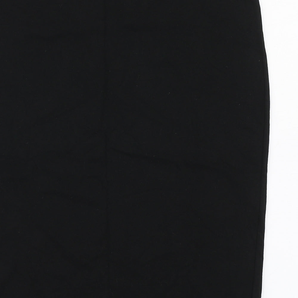George Womens Black  Cotton A-Line Skirt Size 12
