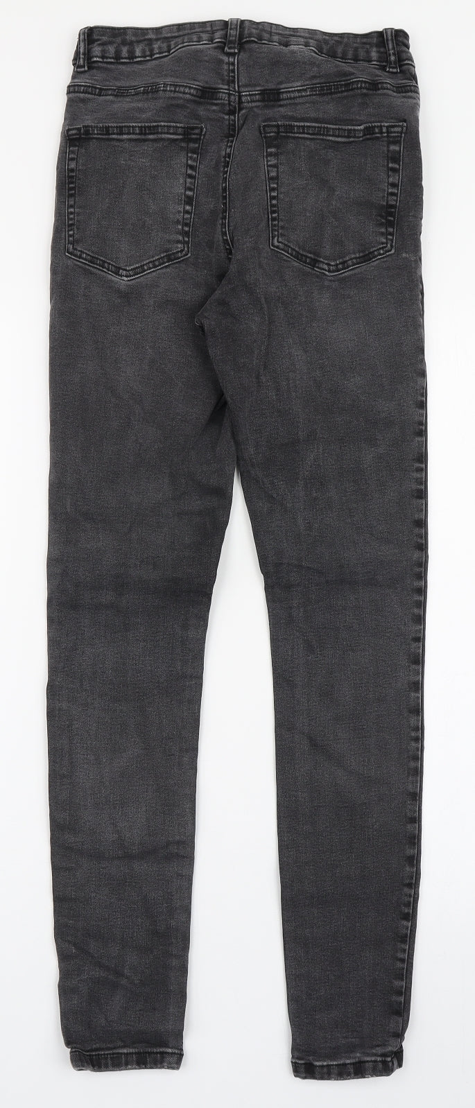 Denim Co Womens Black  Cotton Skinny Jeans Size 12 L28.5 in Regular Button