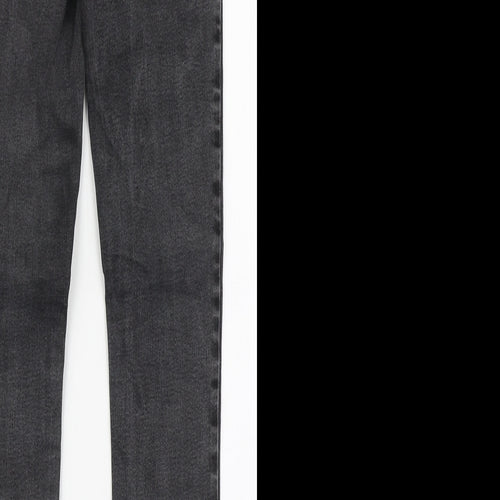 Denim Co Womens Black  Cotton Skinny Jeans Size 12 L28.5 in Regular Button