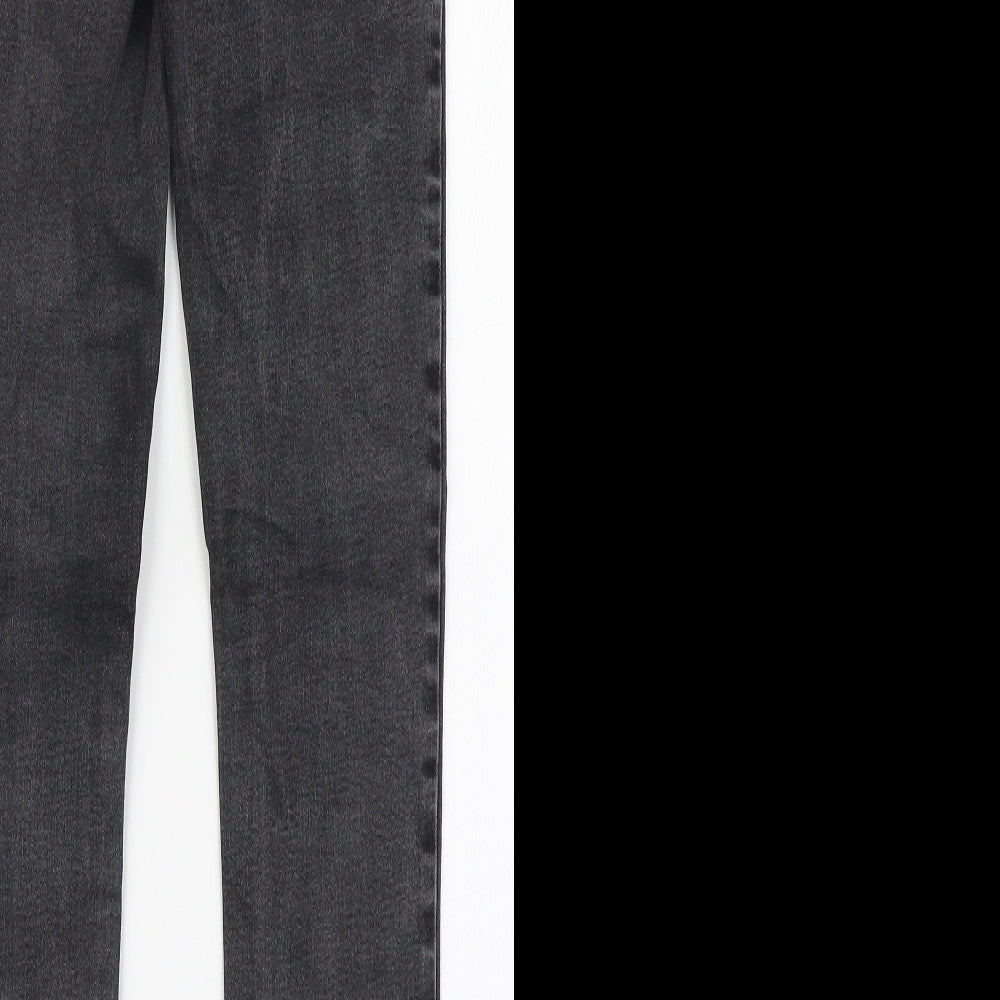 Denim Co Womens Black  Cotton Skinny Jeans Size 12 L28.5 in Regular Button