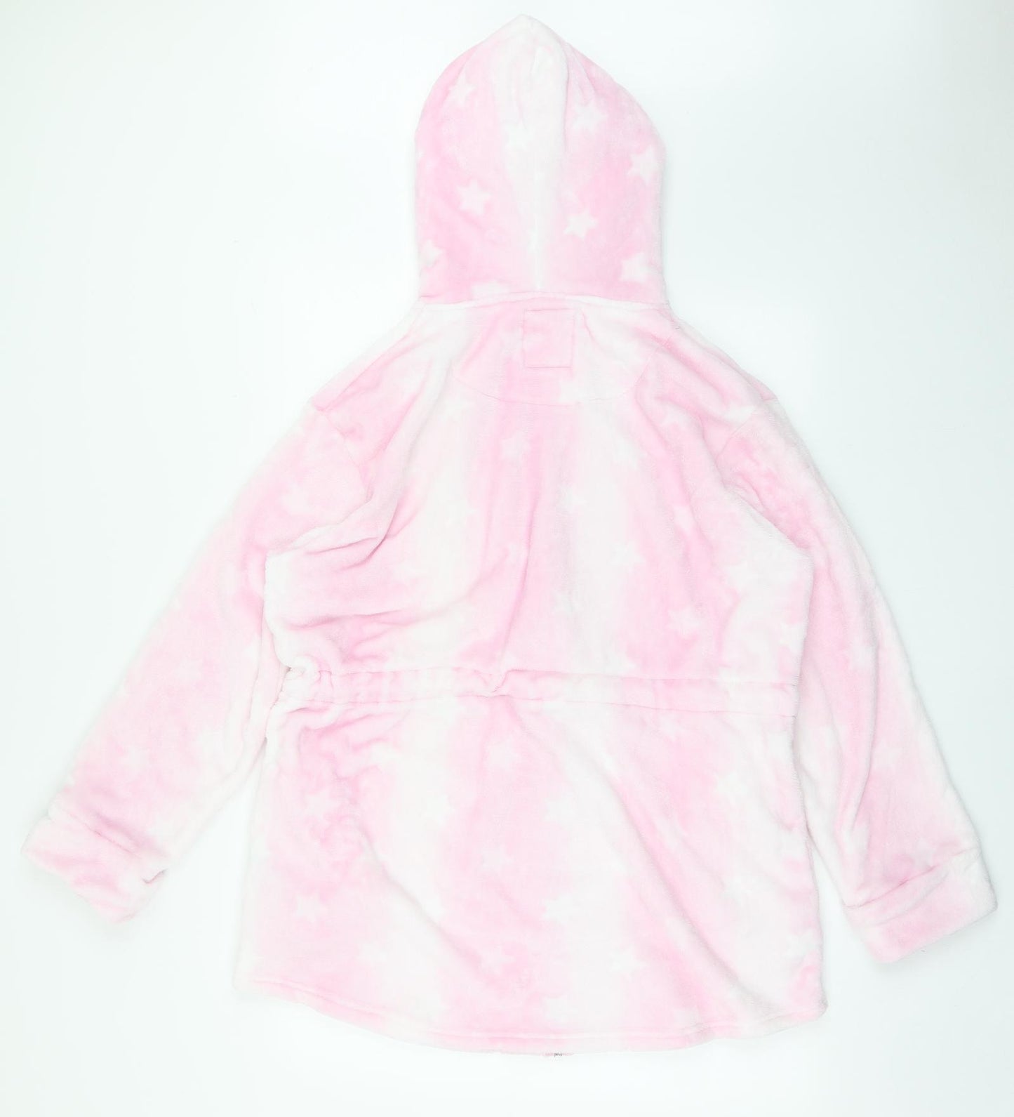 Peaches & Dreams Womens Pink  Polyester Top Pyjama Top Size XL  Zip - Stars
