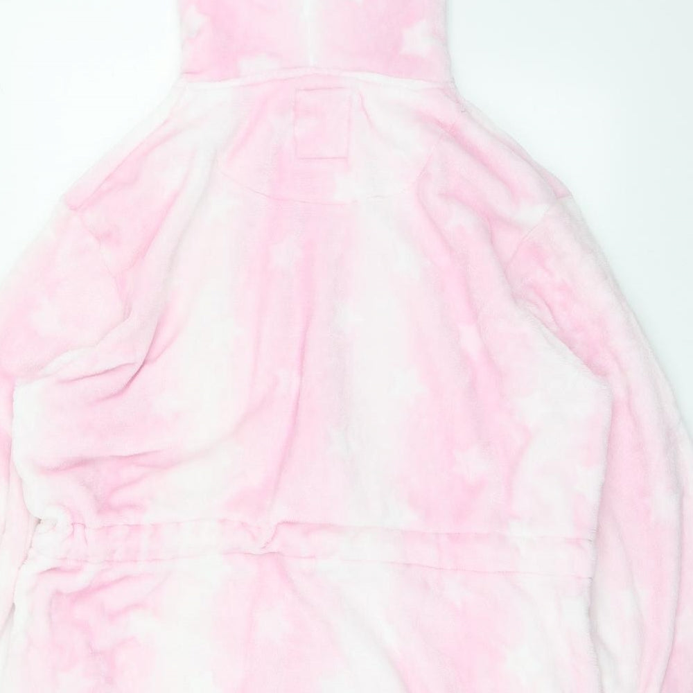Peaches & Dreams Womens Pink  Polyester Top Pyjama Top Size XL  Zip - Stars