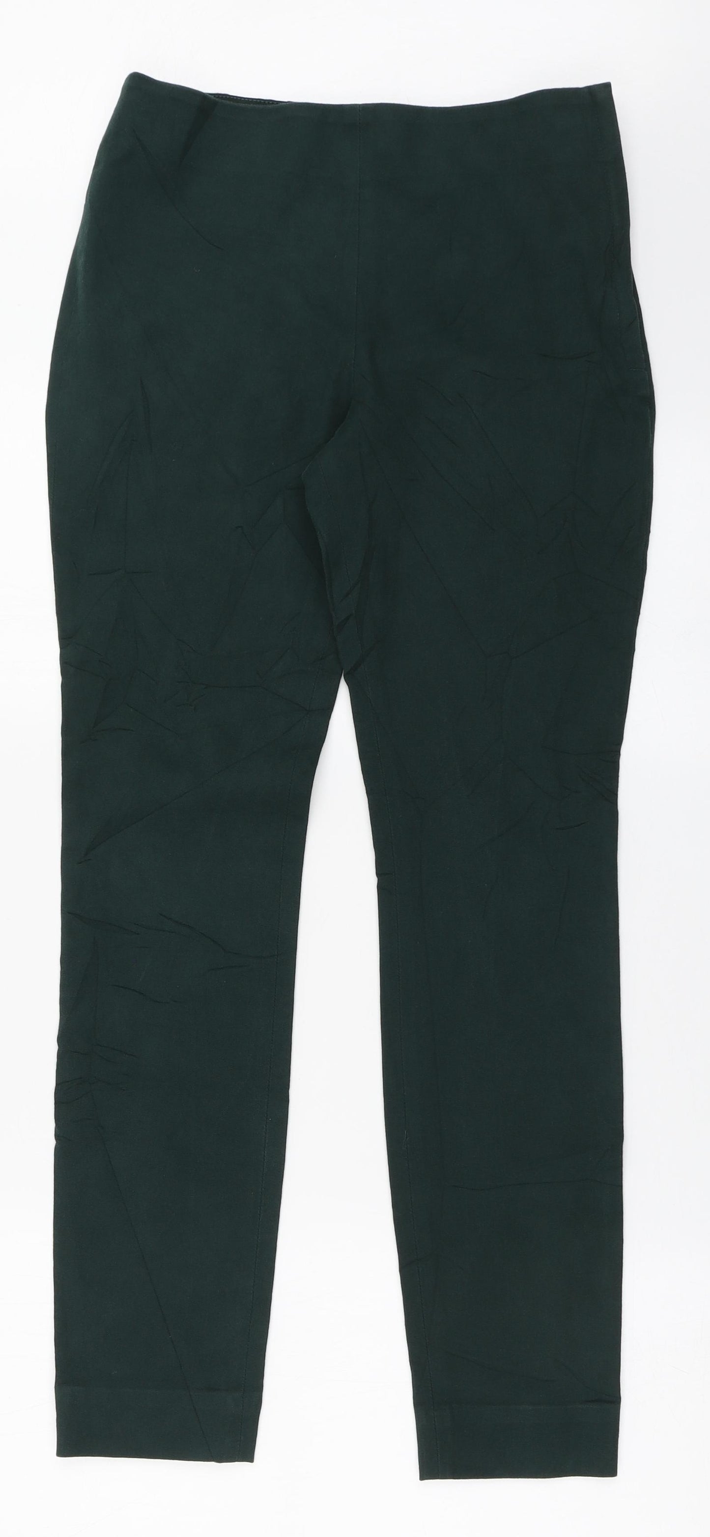 COS Womens Green  Cotton Trousers  Size 10 L28 in Regular Zip