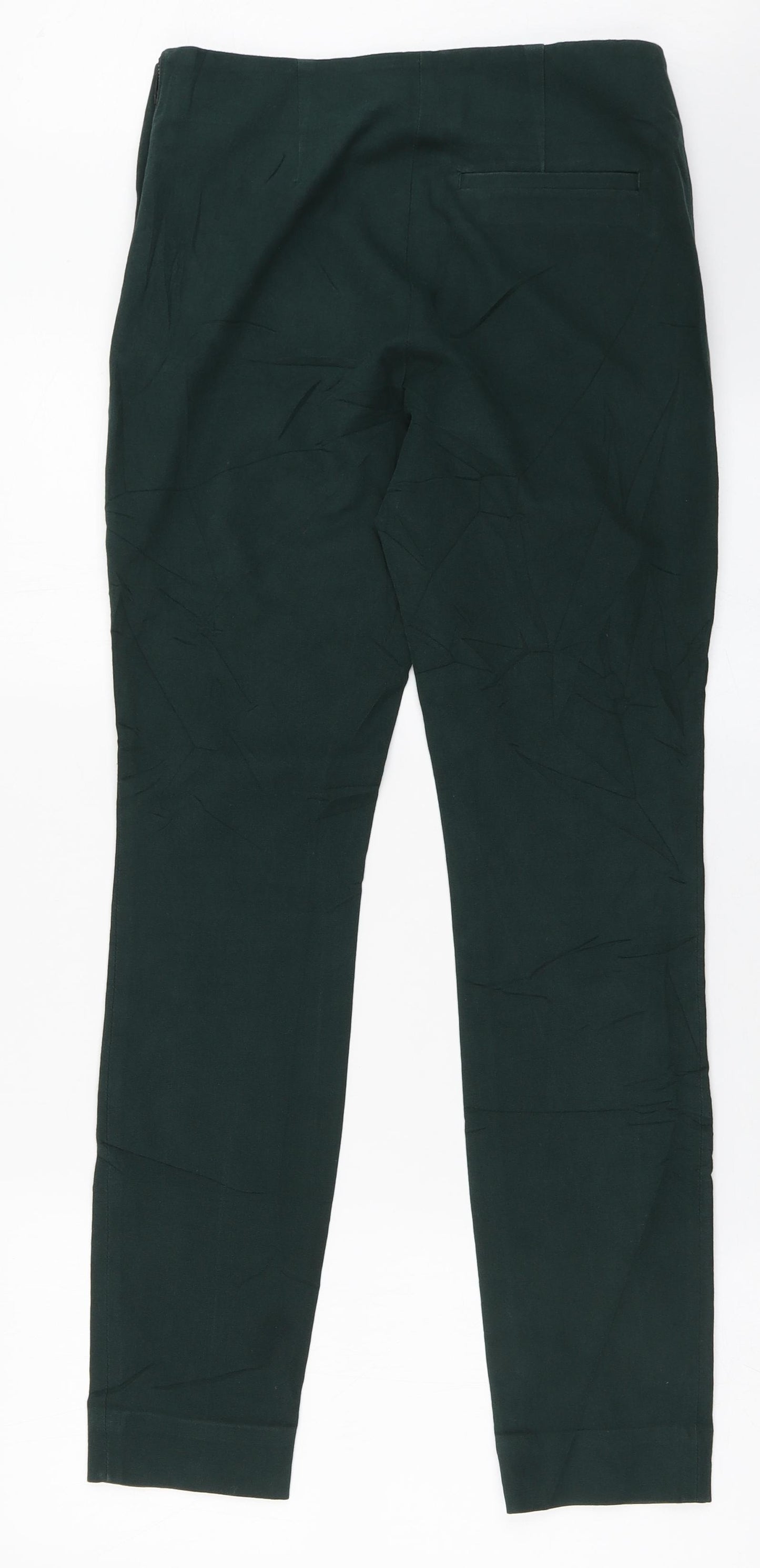 COS Womens Green  Cotton Trousers  Size 10 L28 in Regular Zip