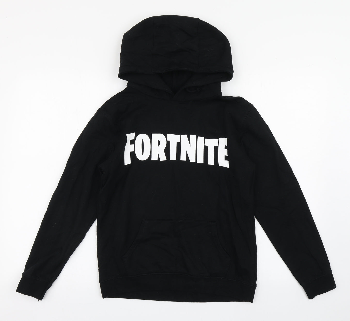 Fortnite Boys Black  100% Cotton Pullover Hoodie Size 11-12 Years  Pullover