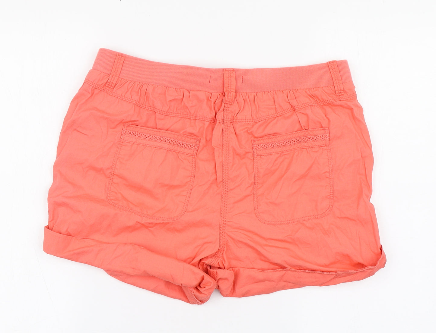 George Womens Pink  100% Cotton Cargo Shorts Size 10  Regular Drawstring
