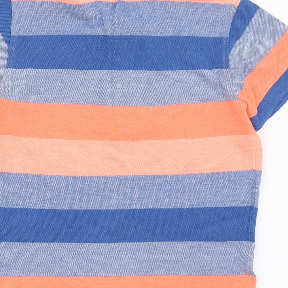 NEXT Boys Multicoloured Striped Cotton Basic Polo Size 3-4 Years Collared Pullover
