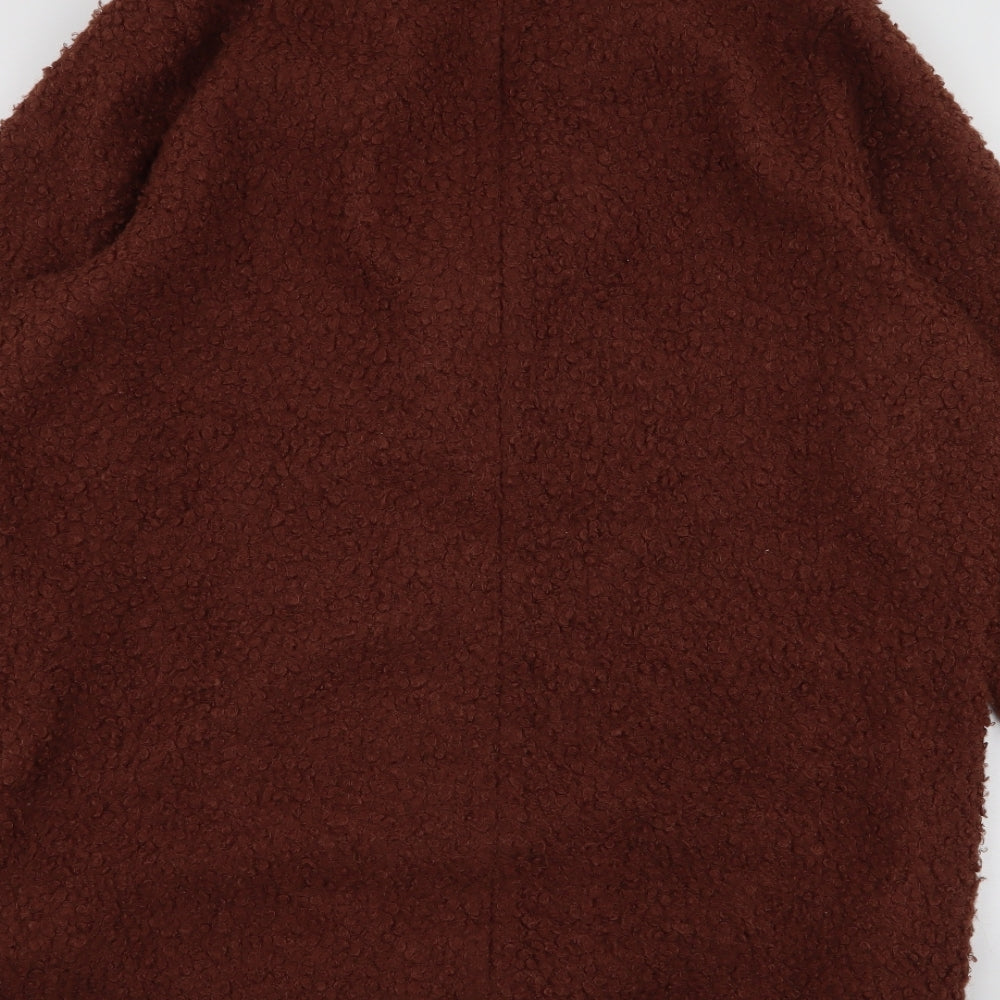 TU Womens Brown   Overcoat Coat Size 18  Button