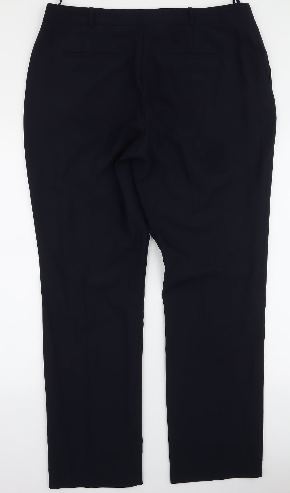 Dunnes Womens Blue  Polyester Dress Pants Trousers Size 16 L30.5 in Regular Zip