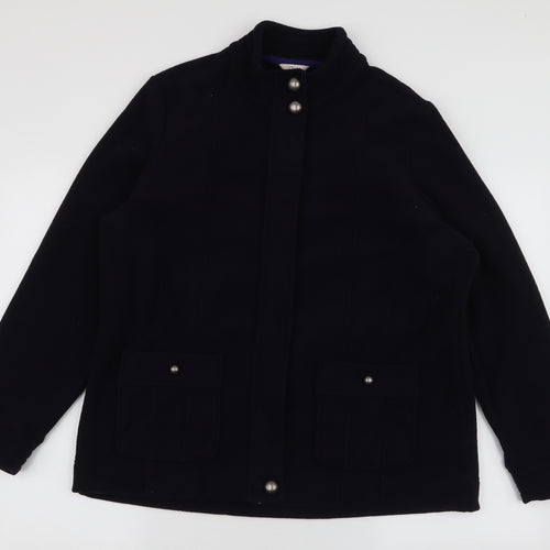 Classic  Womens Blue   Overcoat Coat Size 16  Zip