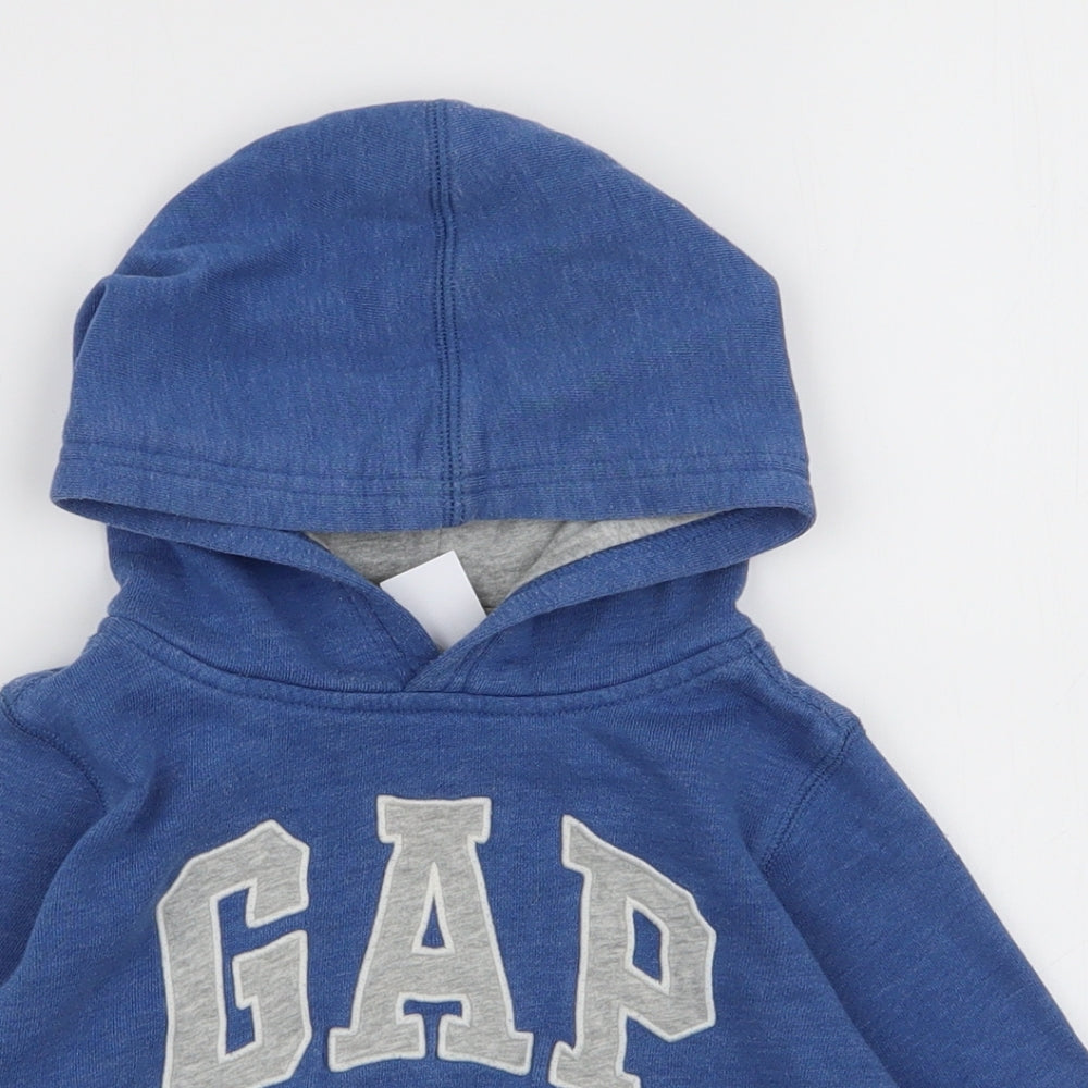 Gap Boys Blue  Cotton Pullover Hoodie Size 2 Years  Pullover