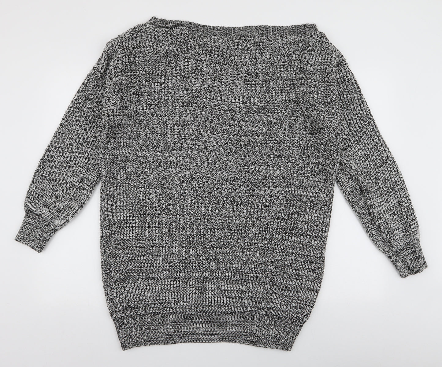 Be Jealous  Womens Grey  Acrylic Jumper Dress  Size S  Off the Shoulder Pullover