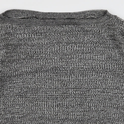 Be Jealous  Womens Grey  Acrylic Jumper Dress  Size S  Off the Shoulder Pullover