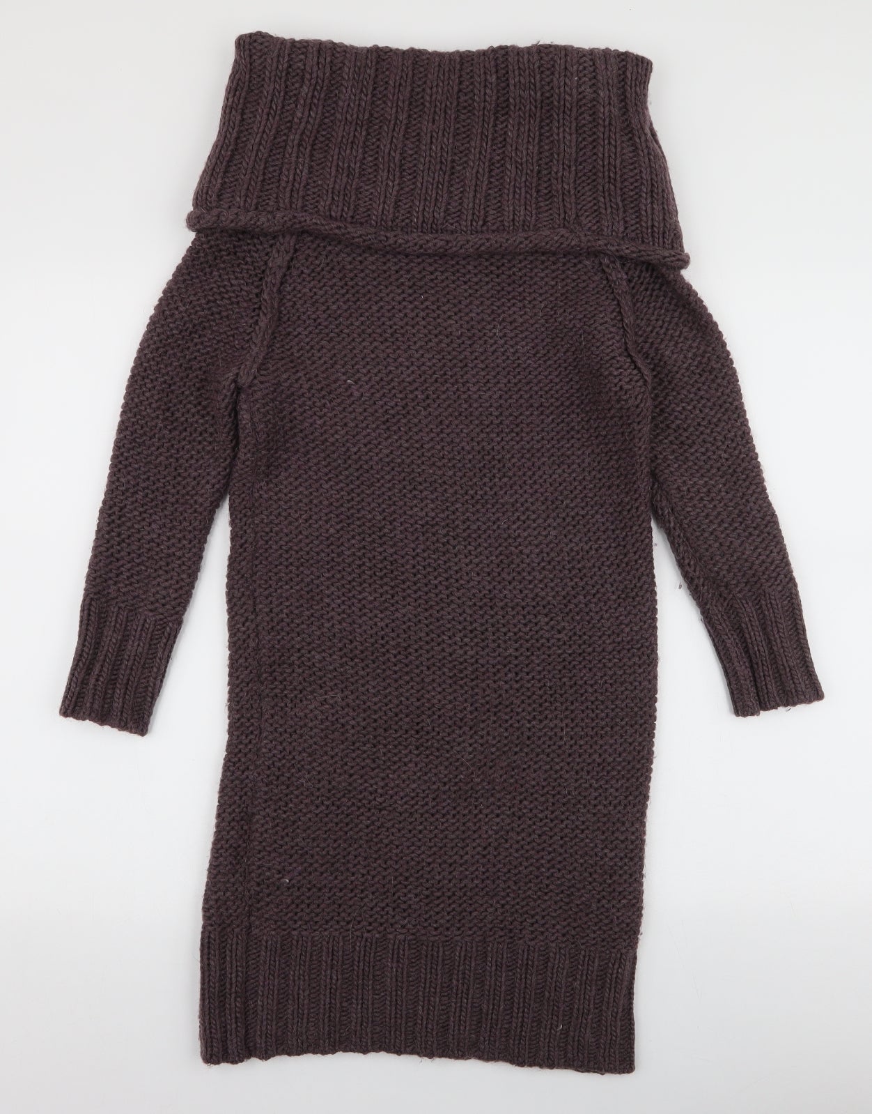 Pandemonium Womens Brown  Acrylic Jumper Dress  Size M  Roll Neck Pullover