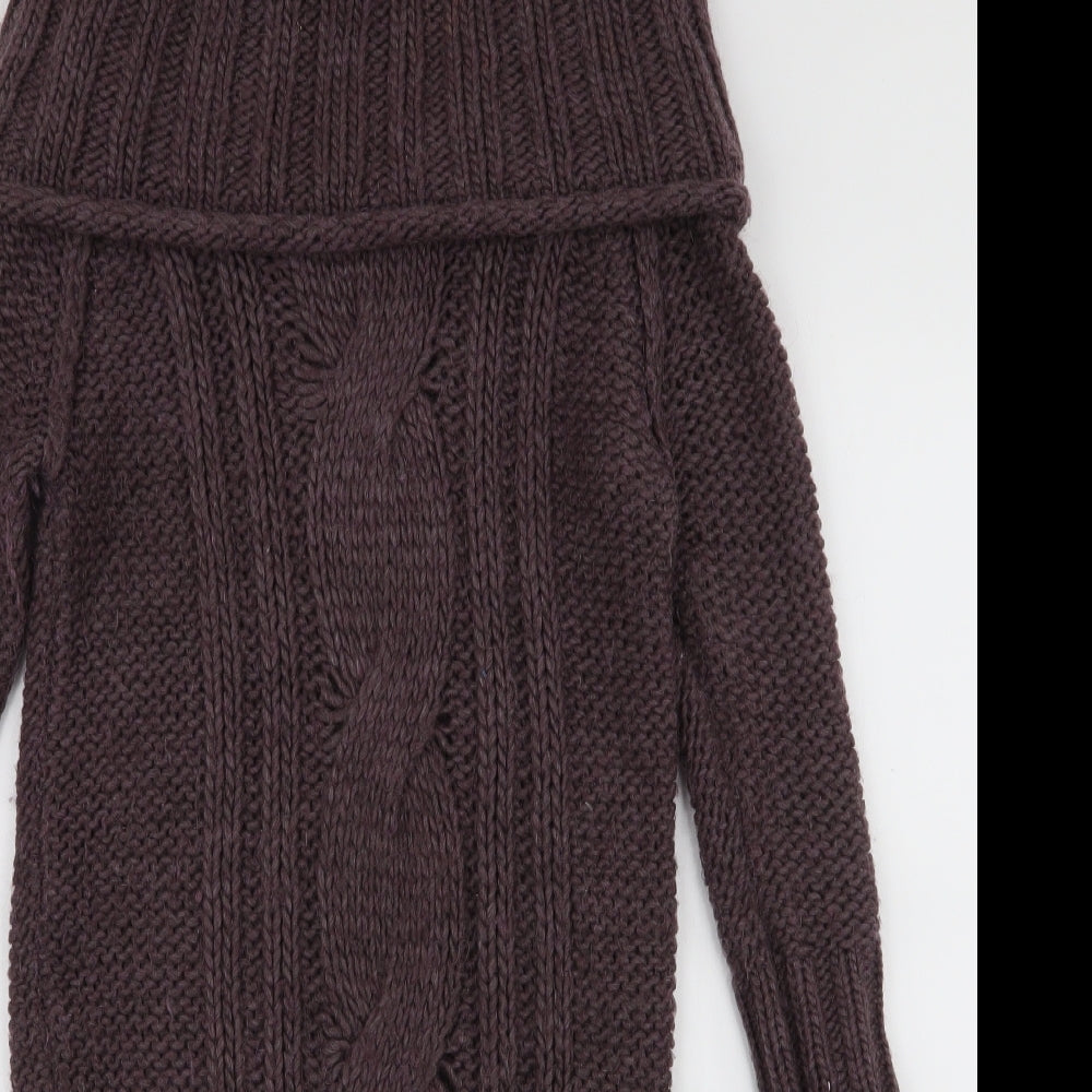 Pandemonium Womens Brown  Acrylic Jumper Dress  Size M  Roll Neck Pullover