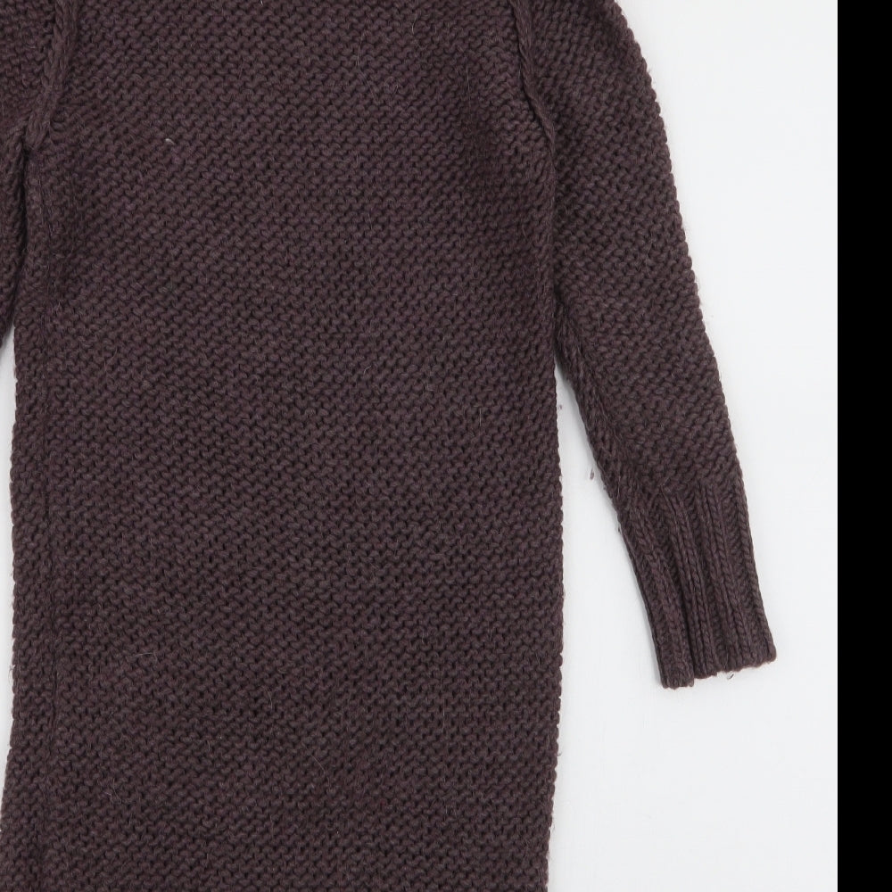 Pandemonium Womens Brown  Acrylic Jumper Dress  Size M  Roll Neck Pullover