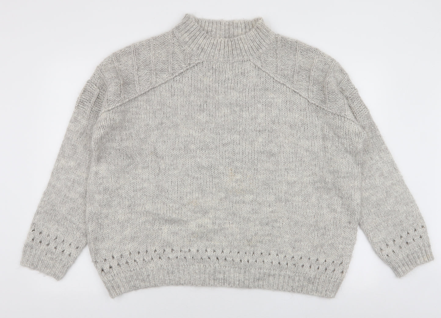 Great Plains  Womens Beige High Neck  Alpaca Pullover Jumper Size L