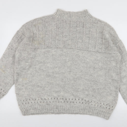 Great Plains  Womens Beige High Neck  Alpaca Pullover Jumper Size L