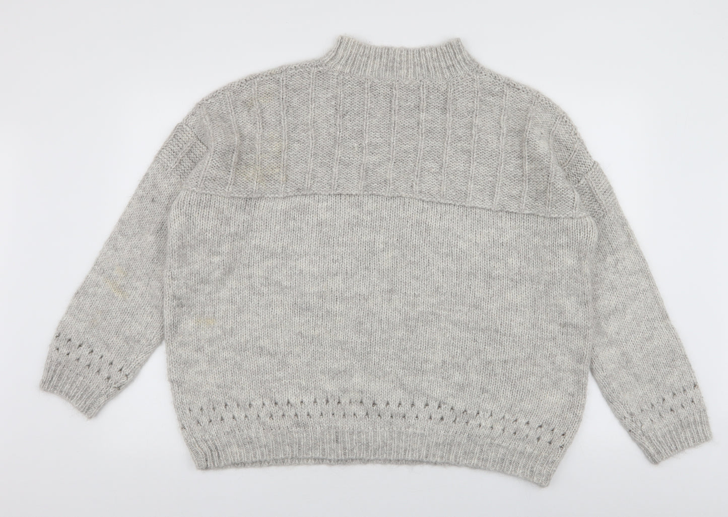 Great Plains  Womens Beige High Neck  Alpaca Pullover Jumper Size L