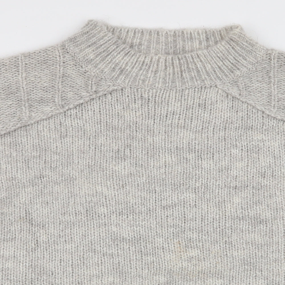 Great Plains  Womens Beige High Neck  Alpaca Pullover Jumper Size L