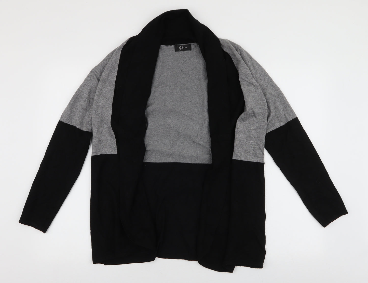 Preworn Womens Grey Collared  Rayon Cardigan Jumper Size M