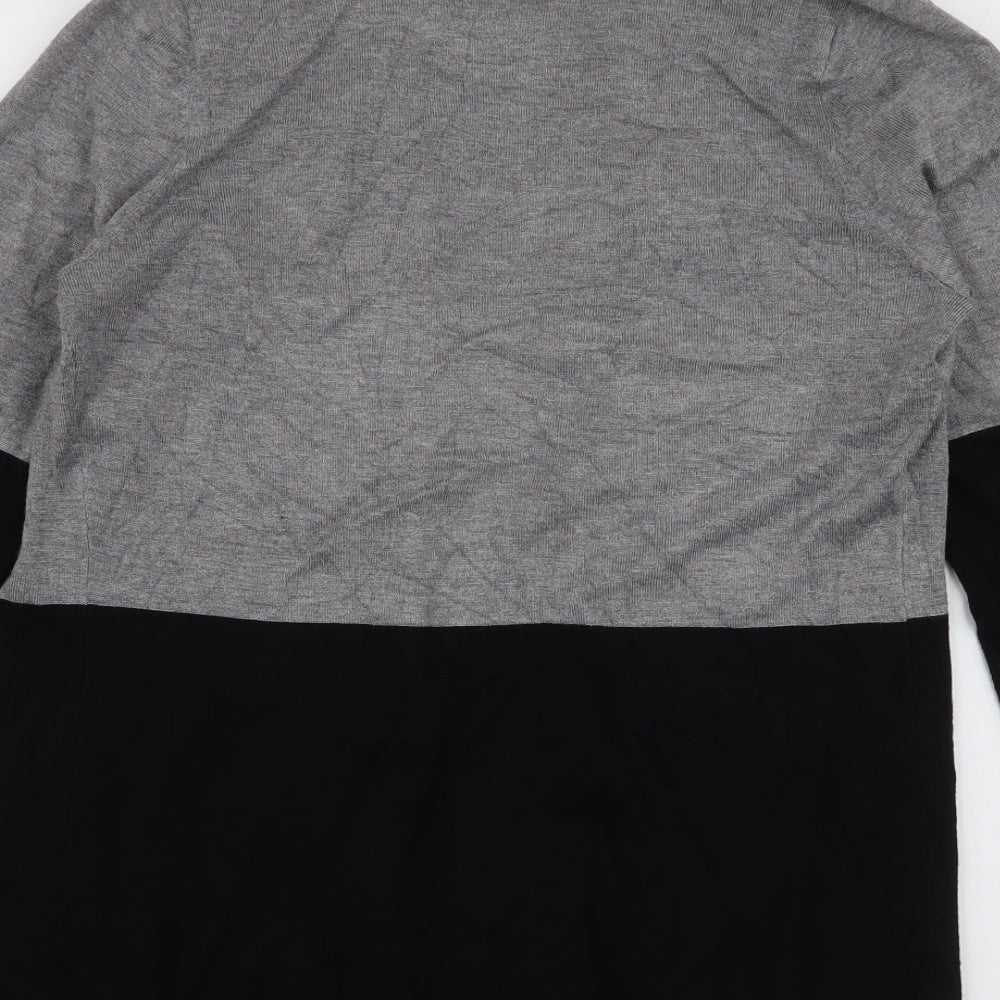Preworn Womens Grey Collared  Rayon Cardigan Jumper Size M