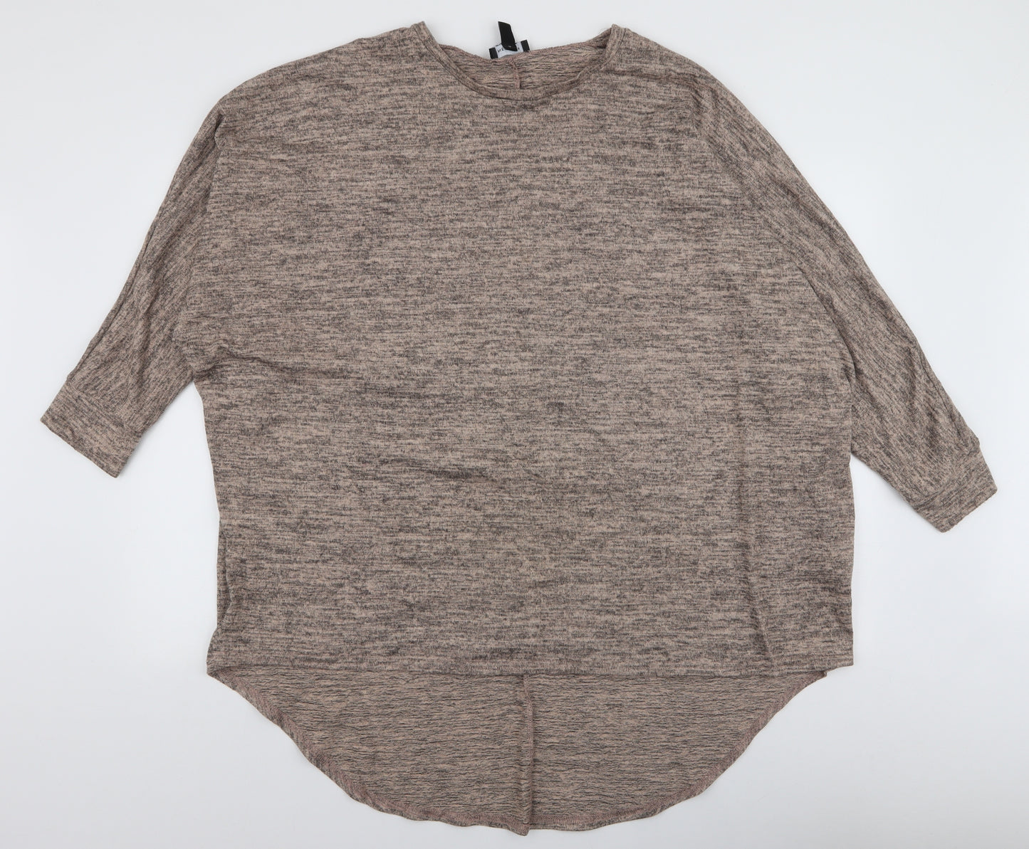 New Look Womens Beige Boat Neck  Polyester Pullover Jumper Size L