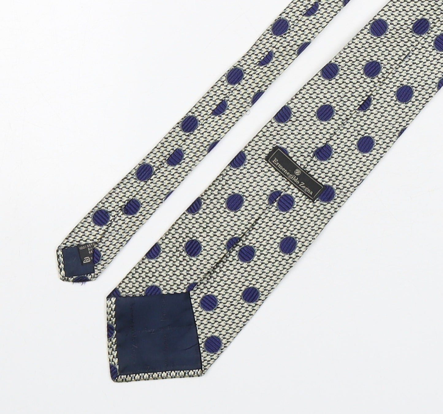 Ermenegildo Zegna Mens Multicoloured Polka Dot Silk Pointed Tie One Size