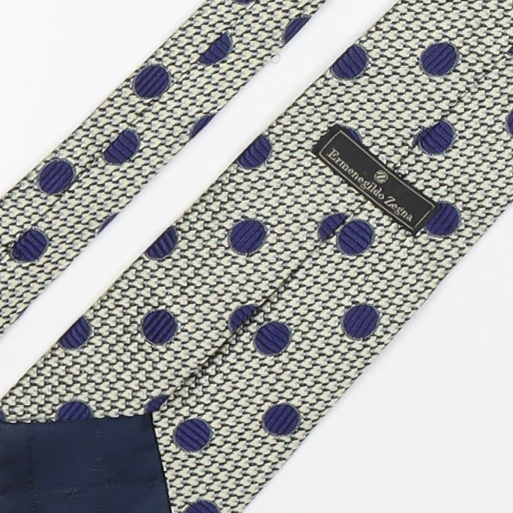 Ermenegildo Zegna Mens Multicoloured Polka Dot Silk Pointed Tie One Size
