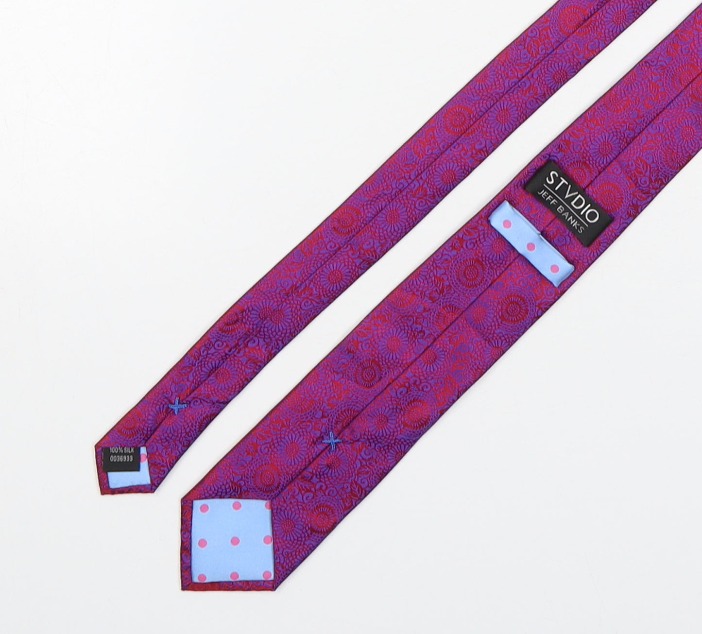 Stvdio Mens Multicoloured Paisley Silk Pointed Tie One Size