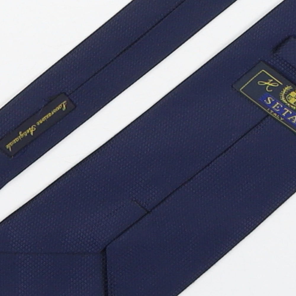 HRS Mens Blue Grenadine Silk Pointed Tie One Size