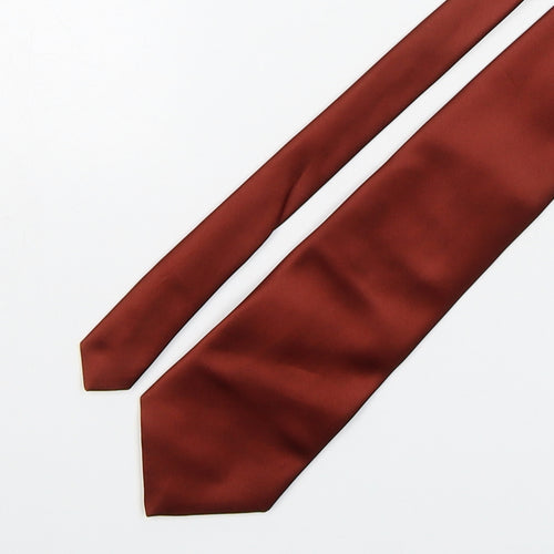 Domino  Mens Brown  Polyester Pointed Tie One Size