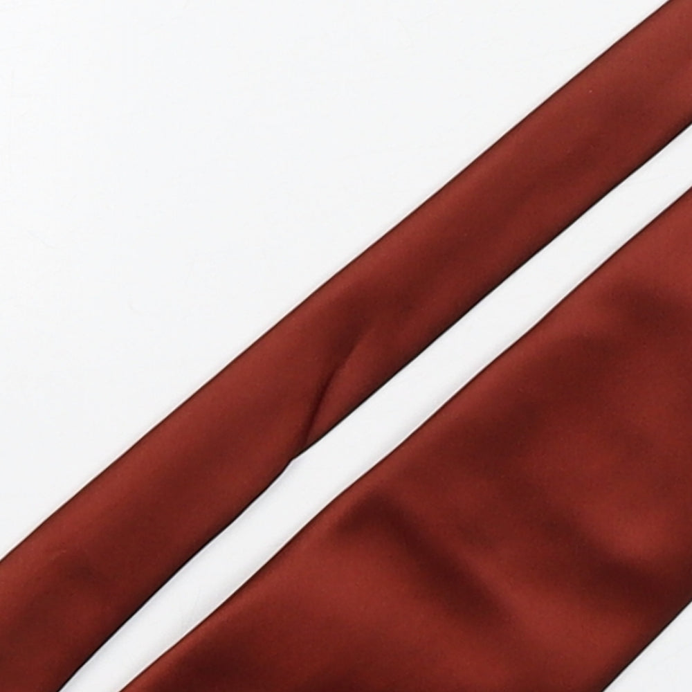 Domino  Mens Brown  Polyester Pointed Tie One Size