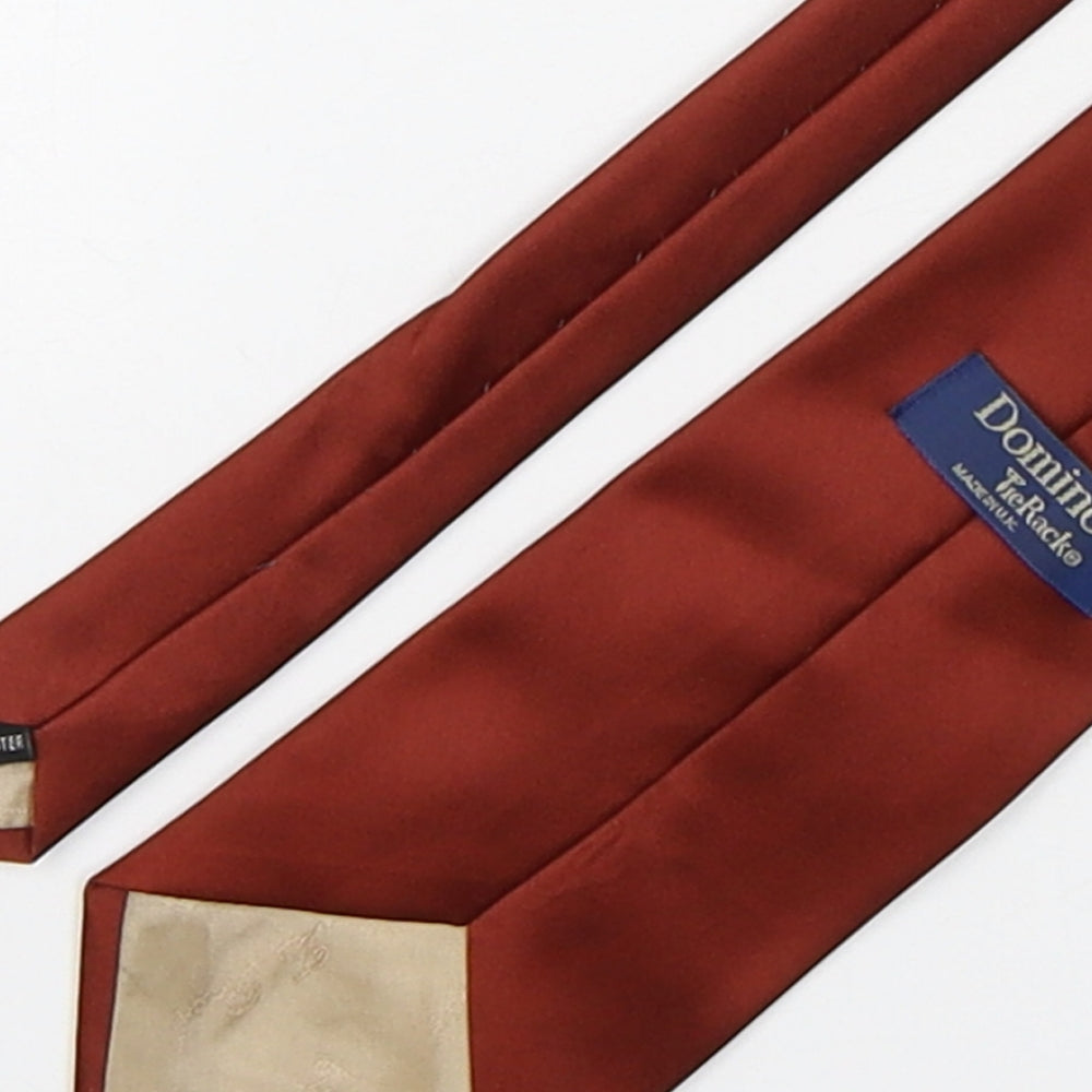 Domino  Mens Brown  Polyester Pointed Tie One Size