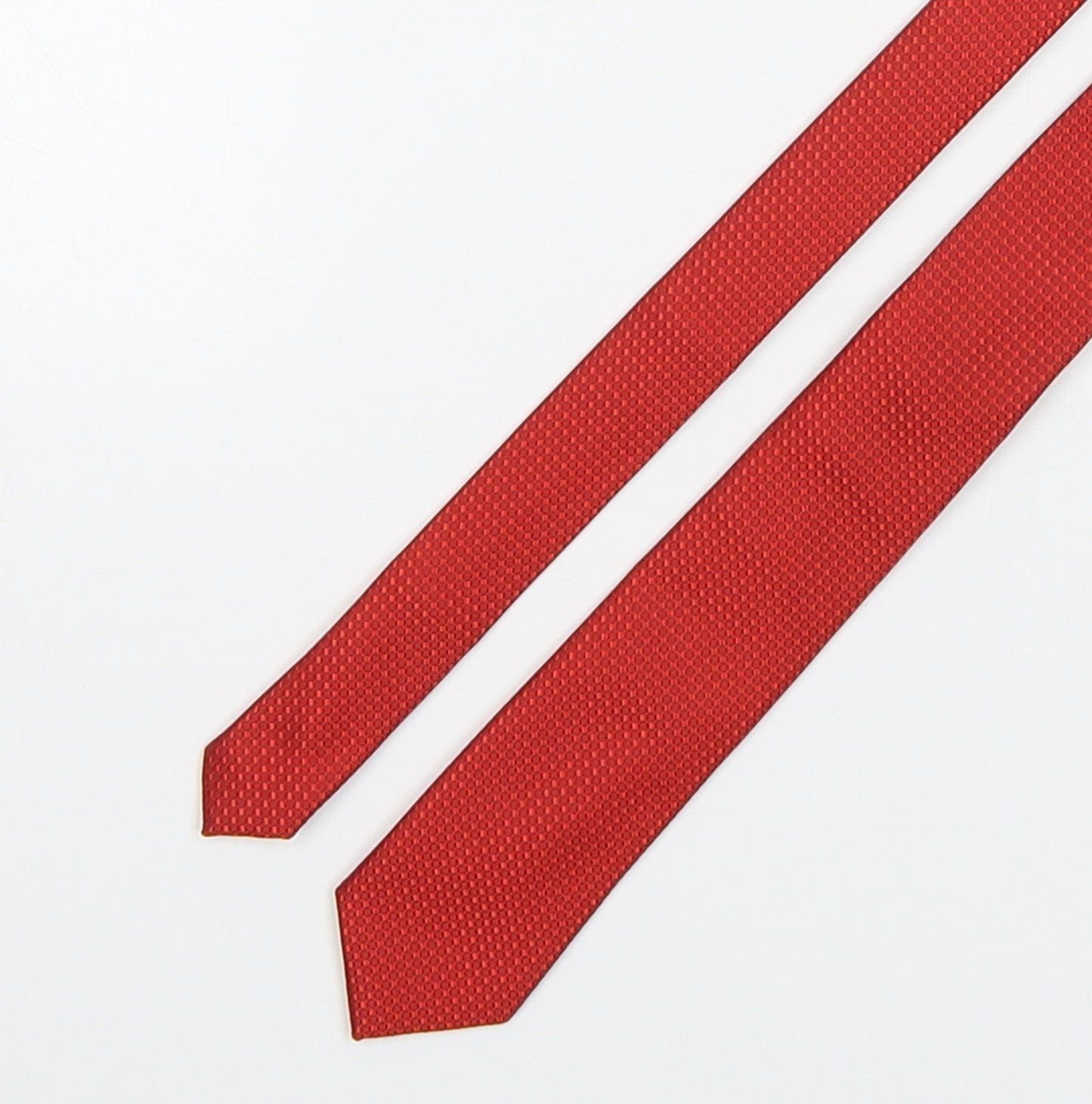 Moss Mens Red Grenadine Polyester Pointed Tie One Size