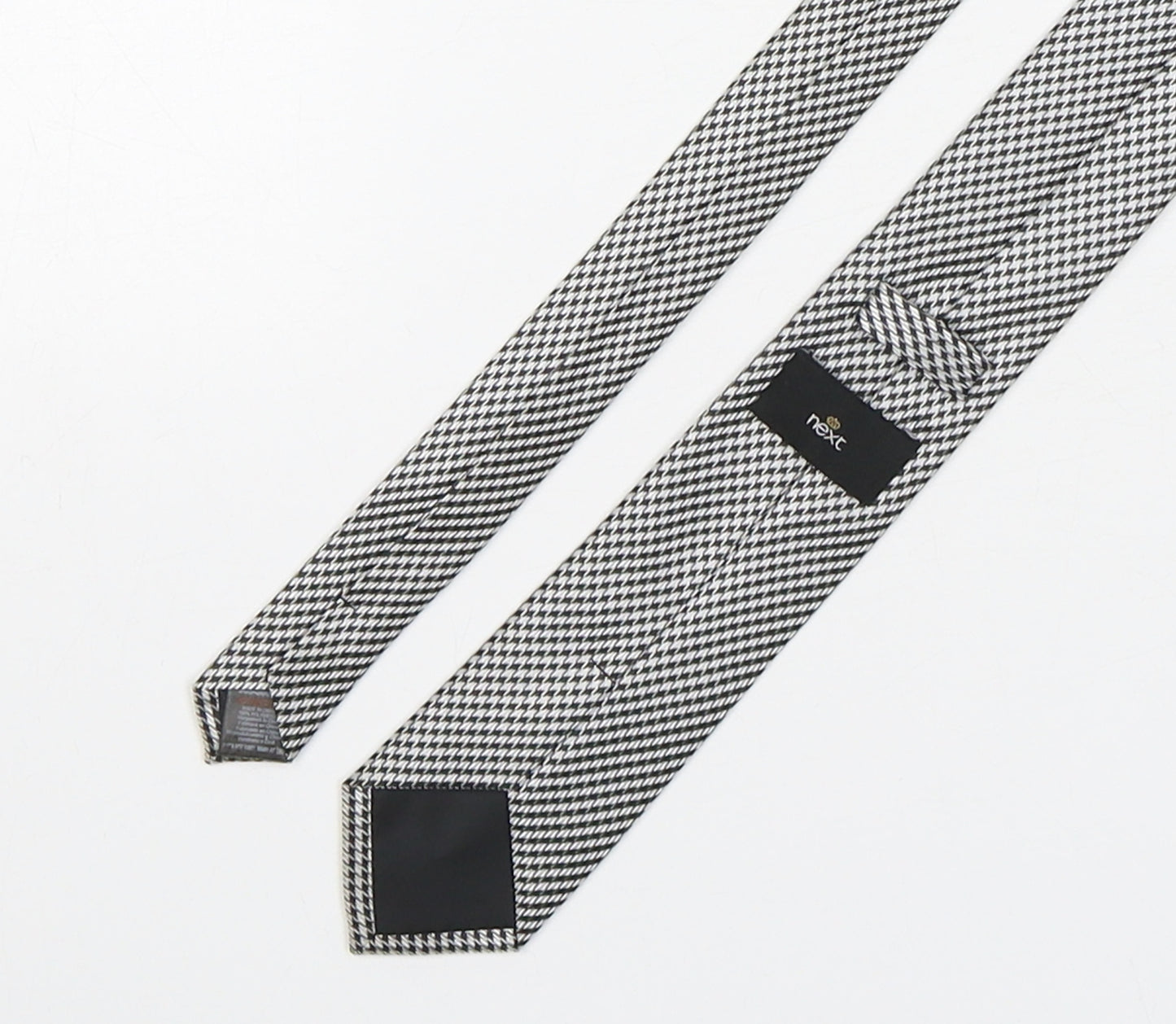NEXT Mens Multicoloured Houndstooth Polyester Pointed Tie One Size