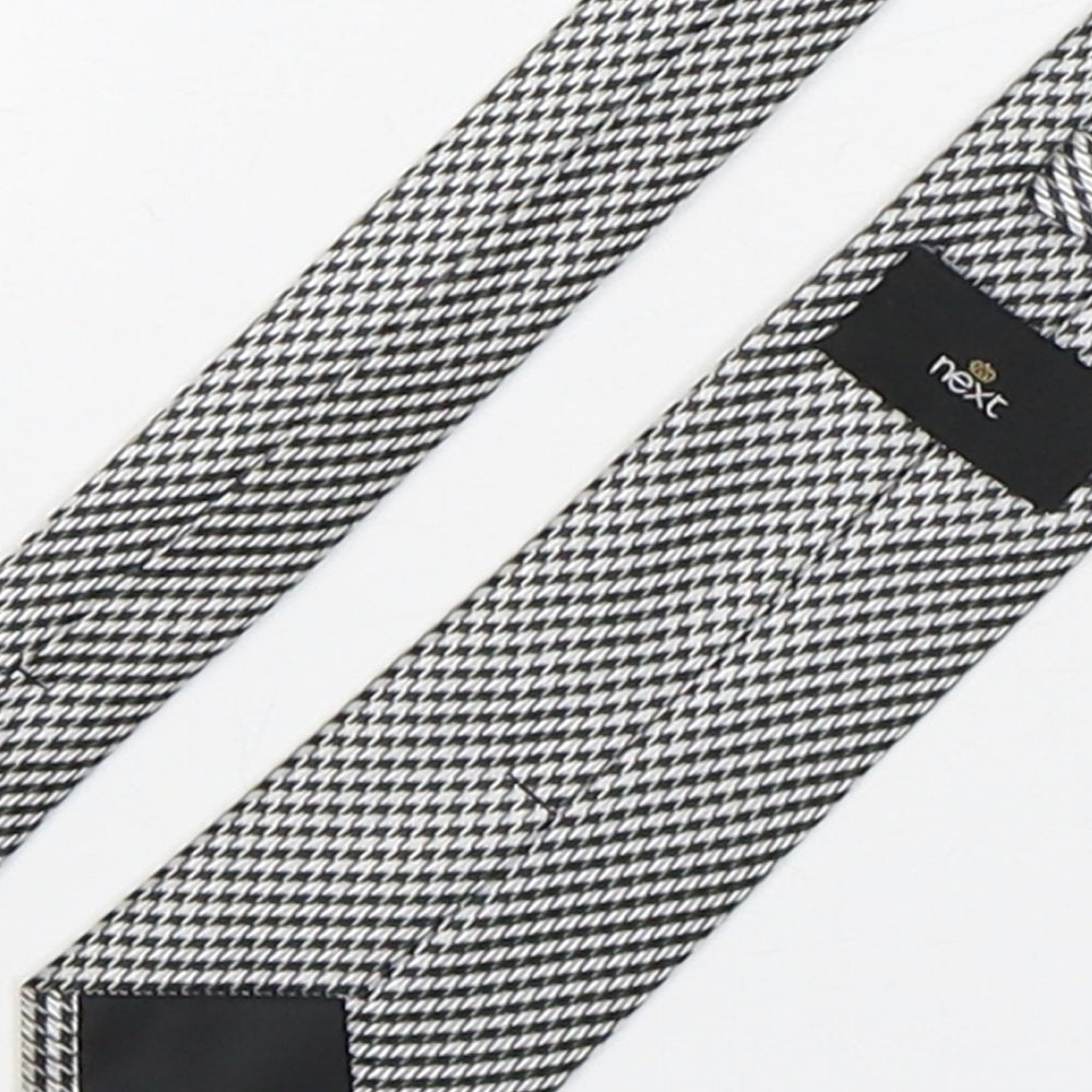 NEXT Mens Multicoloured Houndstooth Polyester Pointed Tie One Size