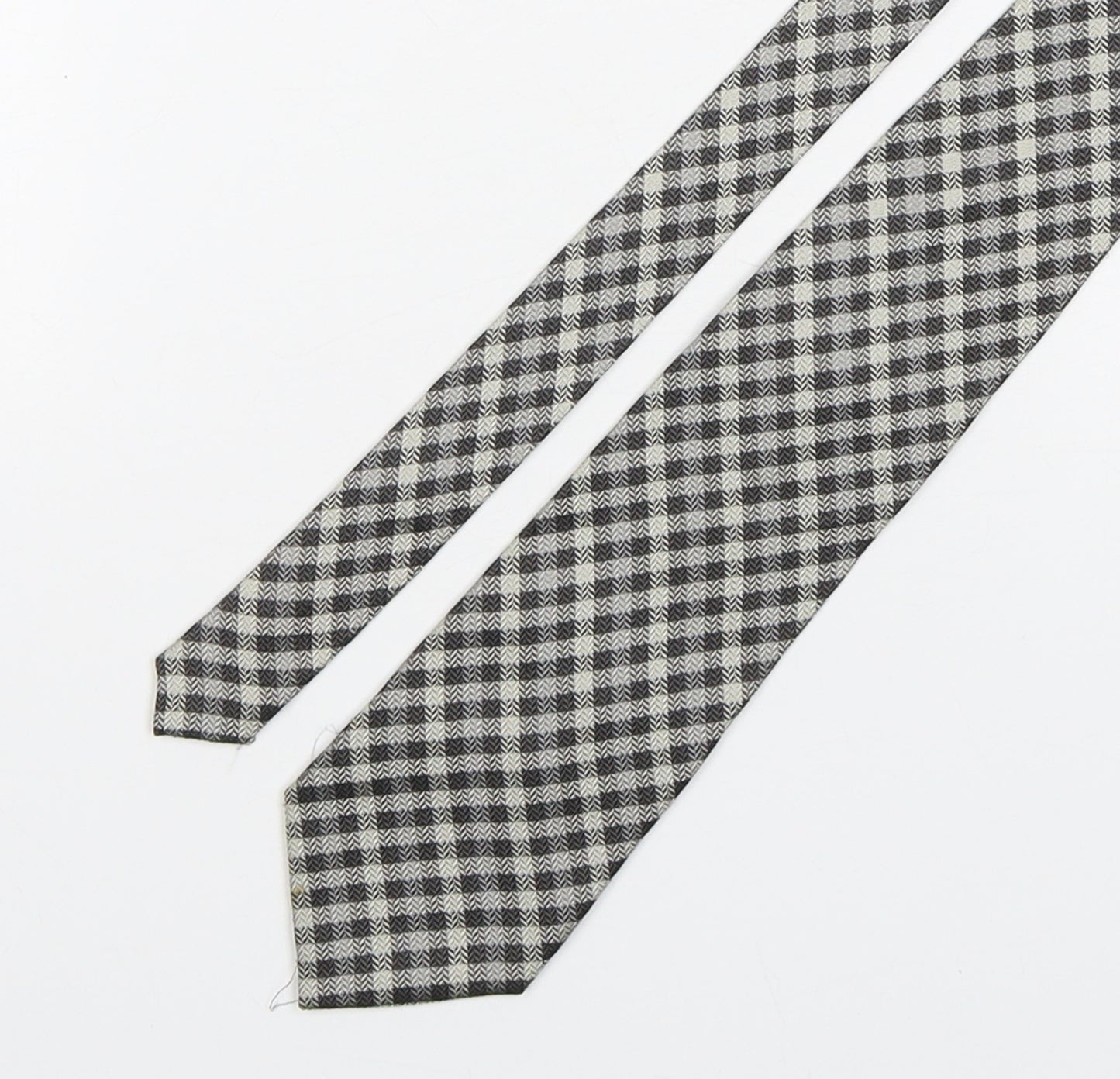 Geoffrey Beene  Mens Multicoloured Plaids & Checks Silk Pointed Tie One Size